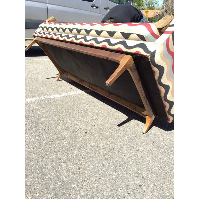 Mid-Century Modern Reupholstered Vintage Sofa, Circa 1950s For Sale - Image 12 of 12