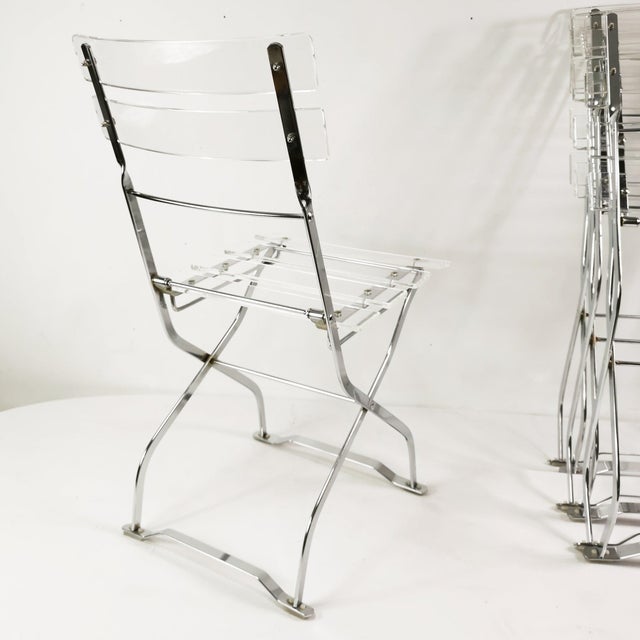 Vintage Folding Chairs from Maison & Jardin, 1970s, Set of 4 For Sale - Image 11 of 18