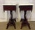 1950s Antique American Empire Style Mahogany Lyre Parlor Tables With Distinct Italian Marble Tops - A Pair For Sale - Image 5 of 10