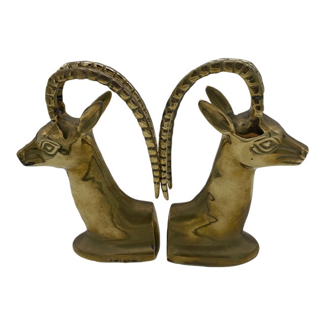 Brass Antelope Bookends For Sale