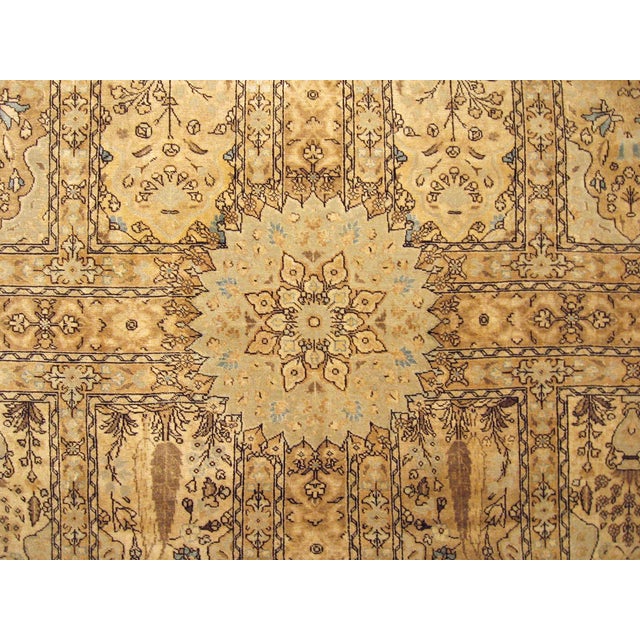 1920s Antique Persian Tabriz Oriental Carpet in Room Size with Garden Design For Sale - Image 5 of 6