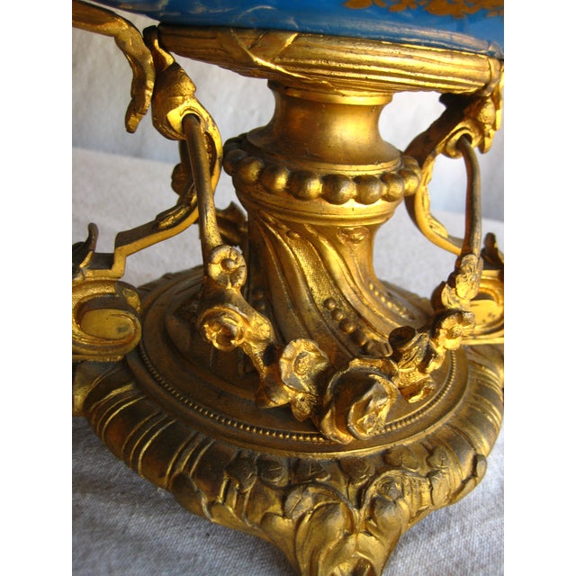 Mid 19th Century Sevres Style Napoleon III Bronze Mounted Center Piece For Sale - Image 16 of 17