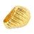 Vintage Henry Dunay 18K yellow gold dome ring with a hammered finish. The ring's sculptural design showcases expert...