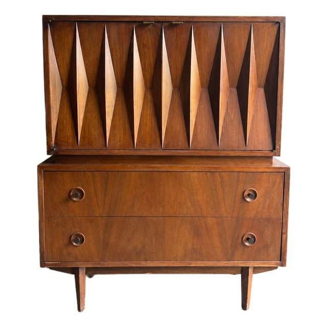 American of Martinsville Gentleman’s Cabinet | Wardrobe Armoire | Vintage Mid Century Modern MCM For Sale