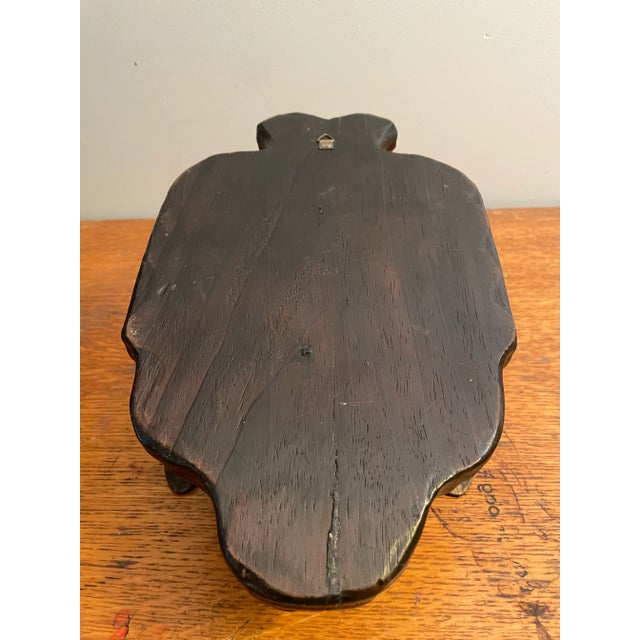 Wood Vintage Wrought Iron and Carved Wood Wall Sconce For Sale - Image 7 of 7