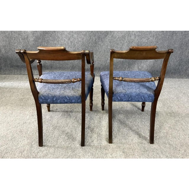Set of 8 19th Century Solid Mahogany Turned Leg Dining Chairs For Sale In Raleigh - Image 6 of 14