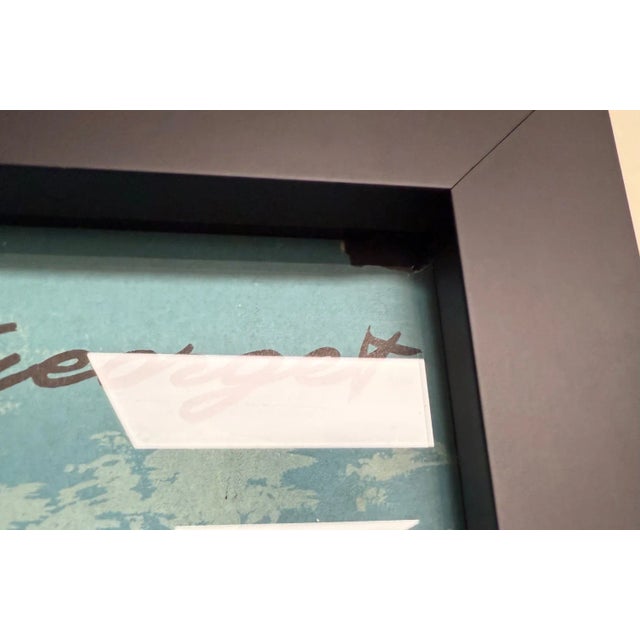 C. 1962, Air France – Great Britain, Original Vintage Lithograph Travel Poster Printed in France, Custom Framed in Black, Artist Guy Georget For Sale - Image 9 of 10