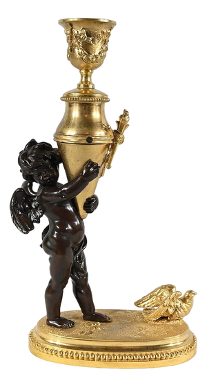 Bronze Candle Love with Blindfolded Eyes, 1890s