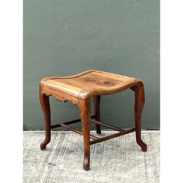 Vintage Asian Fretwork Stool For Sale - Image 4 of 12