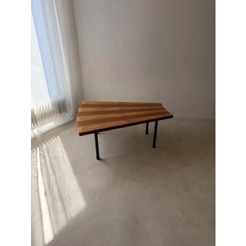 Fan-Shaped Coffee Table with Inlaid Wood, 1950s For Sale - Image 12 of 17