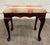 Vintage Bombay Company Queen Anne Style Upholstered Footstool For Sale - Image 9 of 14