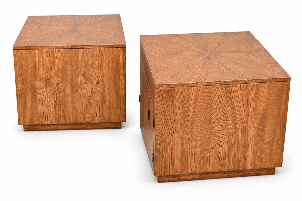 Pair of Vintage Campaign Style Nightstands / End Tables — view 5