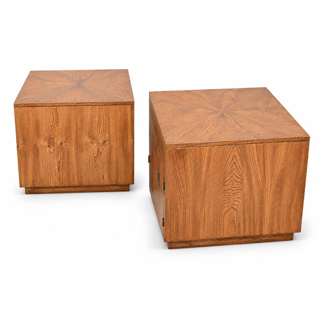1970s Pair of Vintage Campaign Style Nightstands / End Tables For Sale - Image 5 of 8