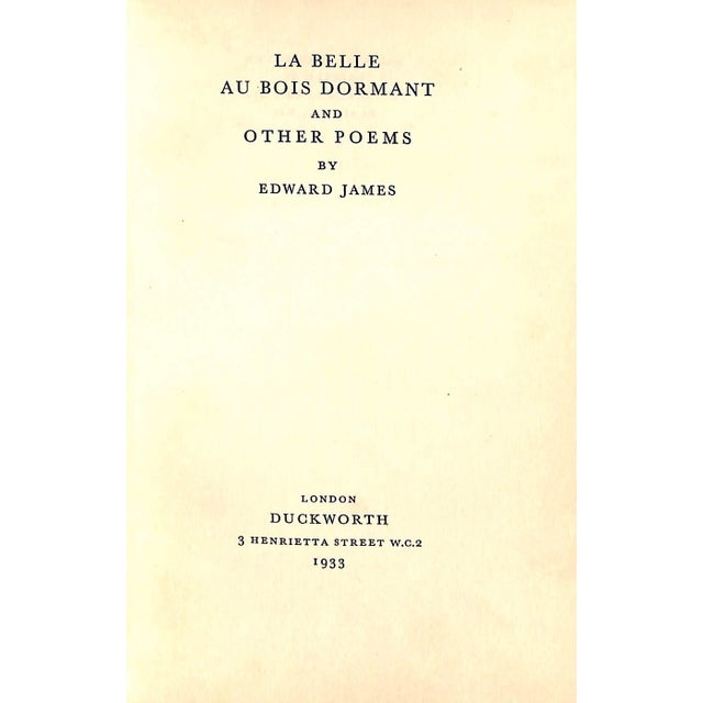 Traditional "La Belle Au Bois Dormant and Other Poems" Book 1933 James, Edward For Sale - Image 3 of 5
