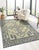 Textile 6x9 Ivory Hand-Knotted Wool Bamboo Silk Abstract Tree Motifist Design Carpet Rug For Sale - Image 7 of 7
