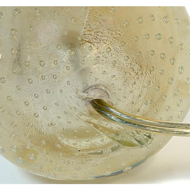 Archimede Seguso Murano Controlled Bubble Art Glass Ball Table Lamp, Italy, 1950 For Sale - Image 13 of 13