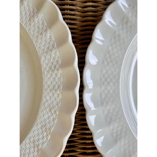 White Spode Glendale Gooseberry and Crabapple Dinner Plates- a Pair For Sale - Image 8 of 11
