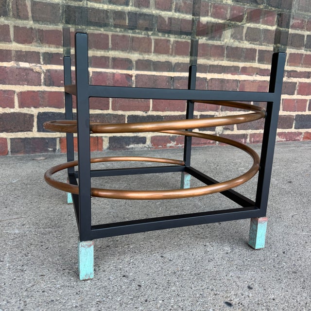 Copper Leon Rosen for Pace Collection Copper and Glass Coffee Table For Sale - Image 8 of 8