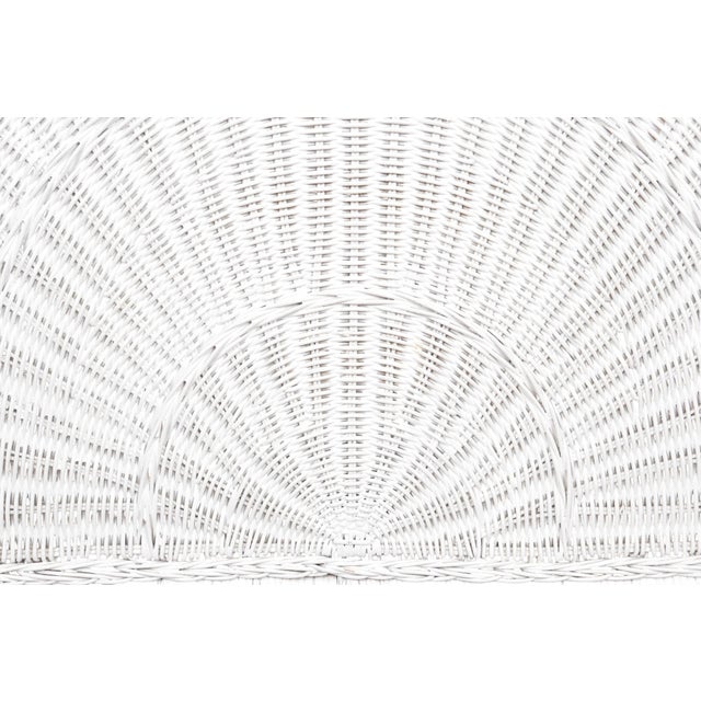 White Twin Bamboo and Rattan Headboards, a Pair For Sale - Image 4 of 7