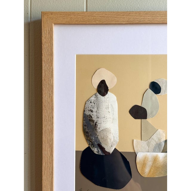 Abstract "Vessel 8" Original Mixed-Media Framed Collage on Paper by Zac Woodiel For Sale - Image 3 of 10