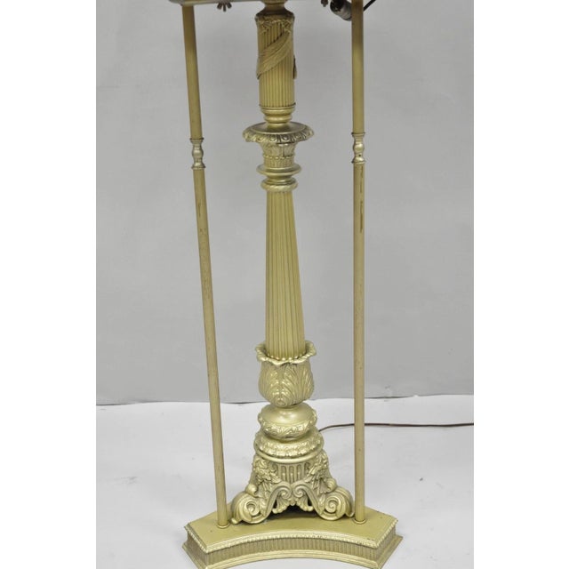 Mid 20th Century Vintage Victorian Lighted Podium Metal Column Pedestal Base Lectern Book Stand For Sale - Image 5 of 18