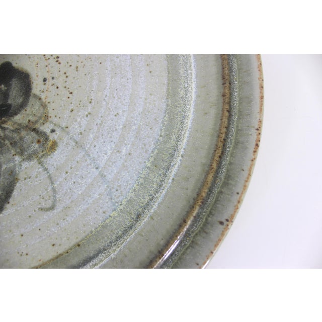 1980s Vintage Large Studio Pottery Platter For Sale - Image 5 of 9