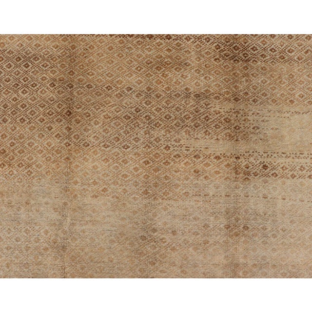 Tan Vintage Oushak Rug in Warm Beige and Golden Tan With Subtle Cream Accents 5'11 X 11'6 For Sale - Image 8 of 12