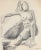 This circa 1960s graphite on paper nude drawing in the Bay Area Figurative style is by San Francisco painter Jack Freeman...