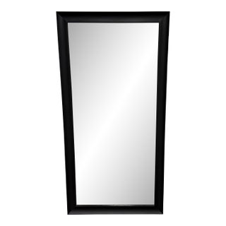 Black Framed Leaning or Hanging Full Length Mirror For Sale