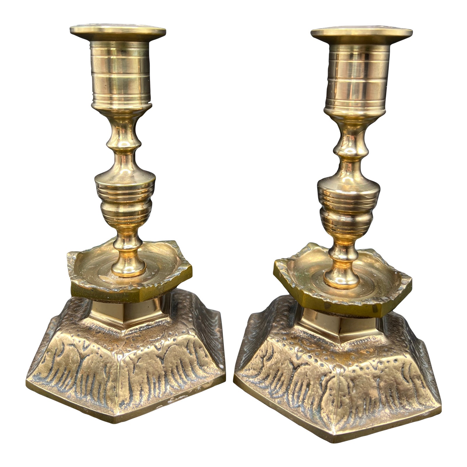 1970s MidCentury Modern Swedish Malm Solid Brass Candlestick Holders a Pair Chairish