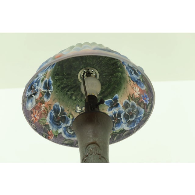 2000 - 2009 Handel Bronze Base Butterfly Shade Lamp For Sale - Image 5 of 9