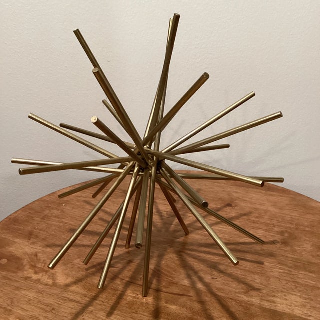 Contemporary Urchin Gold Leaf Iron Rod Asterisk by Worlds Away For Sale In Chicago - Image 6 of 10