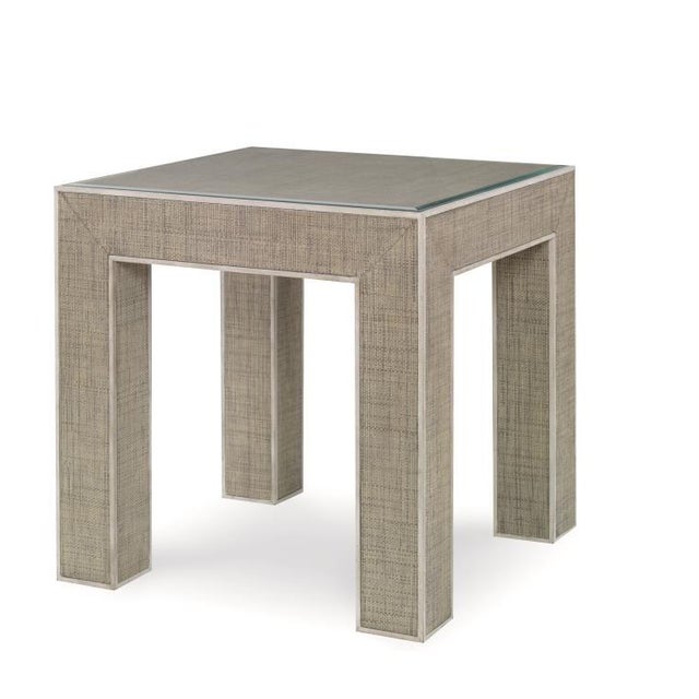 Modern Century Furniture Newport End Table, French Grey and Peninsula For Sale - Image 3 of 3