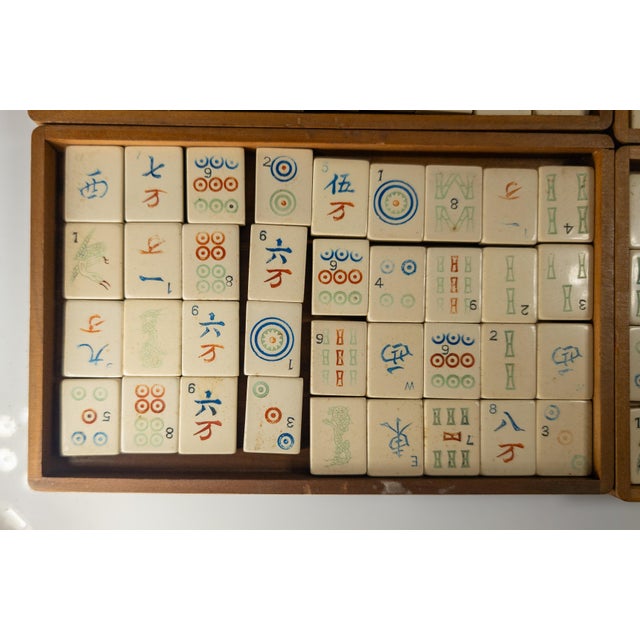 1920's Mah Jong Boardgame Set With 144 Tiles by Pung Chow For Sale In New York - Image 6 of 18