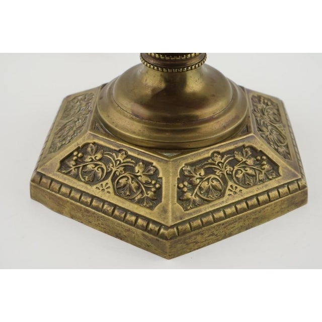 Turquoise Antique 19th Century French Longwy Enameled Lamp Base With Ormolu Mounts For Sale - Image 8 of 11