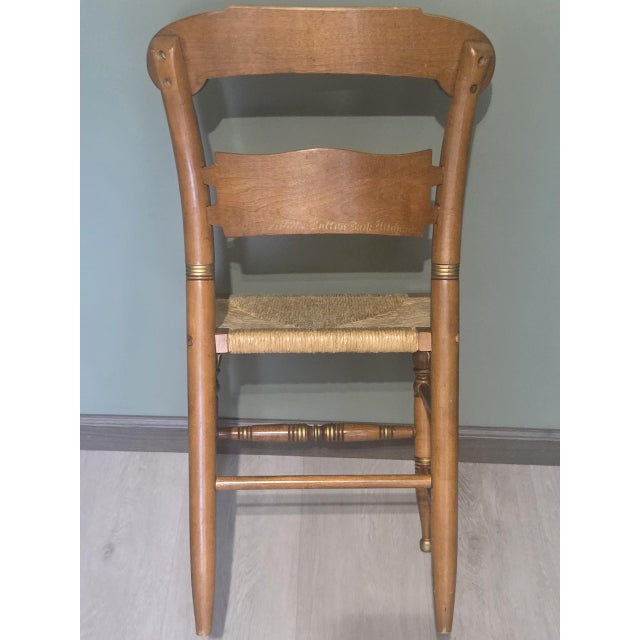 Vintage Classic Circa 1970s Ethan Allen Button Back Hitchcock Style Side Chair For Sale - Image 9 of 17