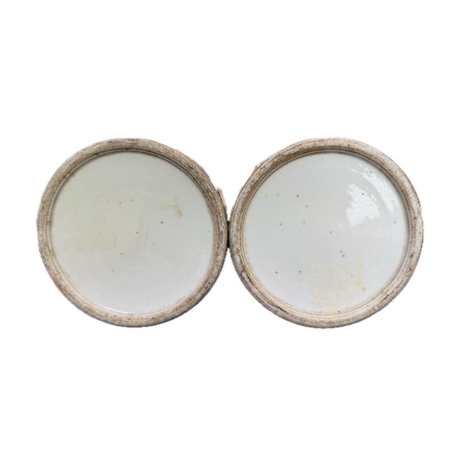 19thC. Pair of Late Qing Blue and White Hat Stands For Sale In Washington DC - Image 6 of 7