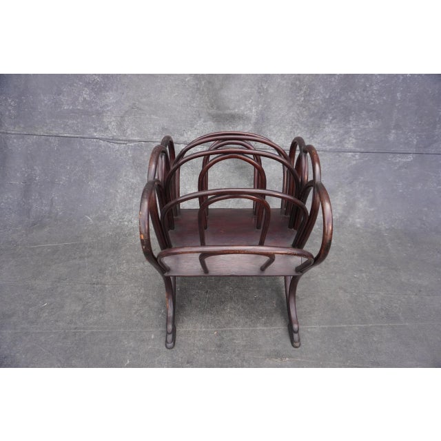 Ebony 1900s Original Thonet Magazine Stand For Sale - Image 8 of 10