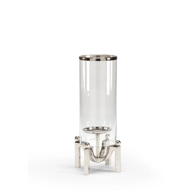 Polished nickel, glass cylinder