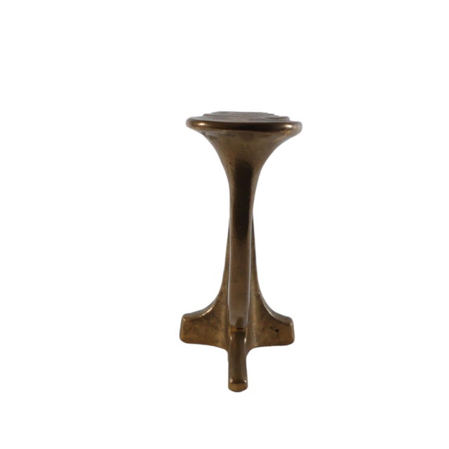 Large, 7-flame candle holder in a brutalist style, Weight approx. 3.4 kg. Width 36 cm, height 19 cm, depth at base 10 cm....