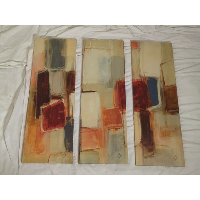 2010s Abstract Triptych, by Lanie Loreth, Arizona Artist, Peaceful Prelude For Sale - Image 5 of 6