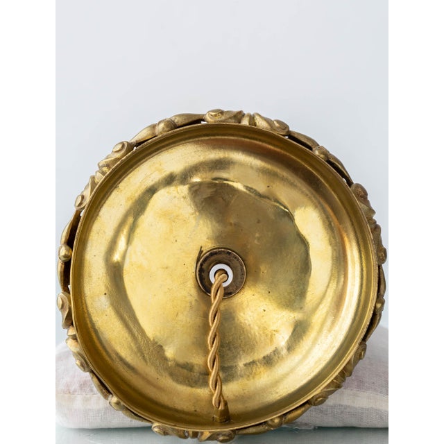 Art Deco Bohemian Blue Art Glass Table Lamp with Cast Brass Base.Czechoslovakia, 1920s For Sale - Image 16 of 18