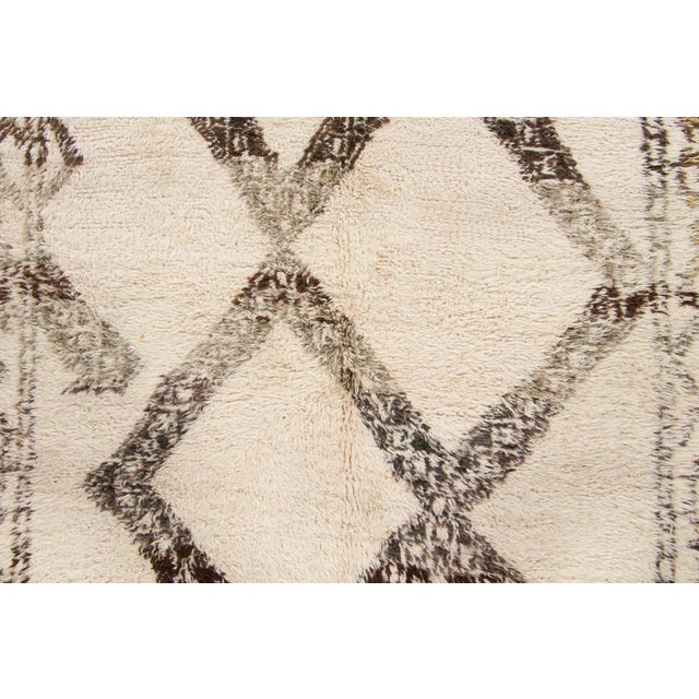 Tribal Vintage Moroccan Berber Wool Runner With Tribal Design by Rug & Kilim, 1950-1959 For Sale - Image 3 of 6