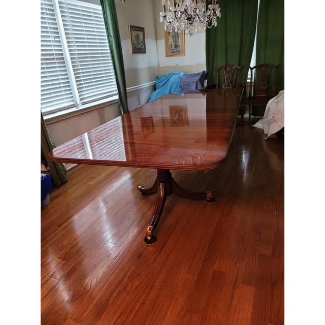 Maitland Smith Mahogany Double Pedestal Dining Table For Sale - Image 15 of 15