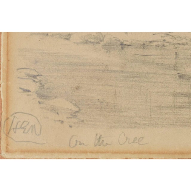 On the Cree, 19th Century, Watercolor on Paper For Sale - Image 6 of 8