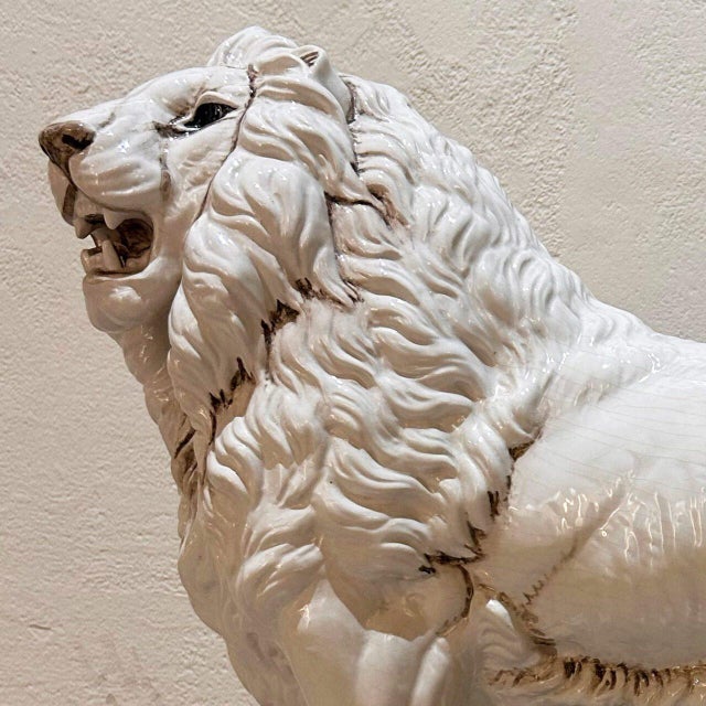 Ceramic Roaring Lion by Giovanni Ronzan, 1950s For Sale - Image 6 of 10