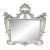 Vintage White Lacquered Italian Rococo Style Wall Mirror For Sale