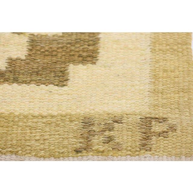 Off-white Doris Leslie Blau Vintage Swedish Flat-Weave Rug by Kerstin Persson For Sale - Image 8 of 11