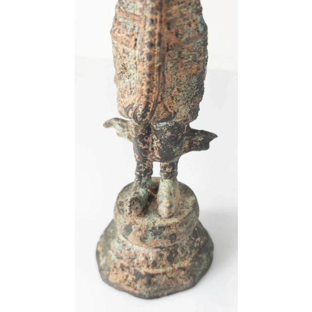 Metal 20th Century South East Asian Thai or Burmese Standing Buddha Figure For Sale - Image 7 of 9