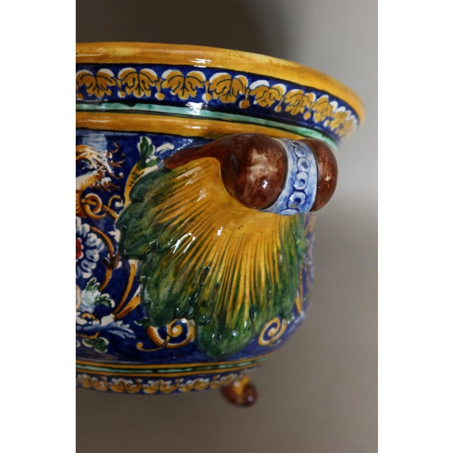 Gien Table Planter from Gien, 1890s For Sale - Image 4 of 10